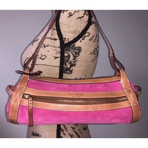 Kate Spade Pink Bag with Brown Leather Detail